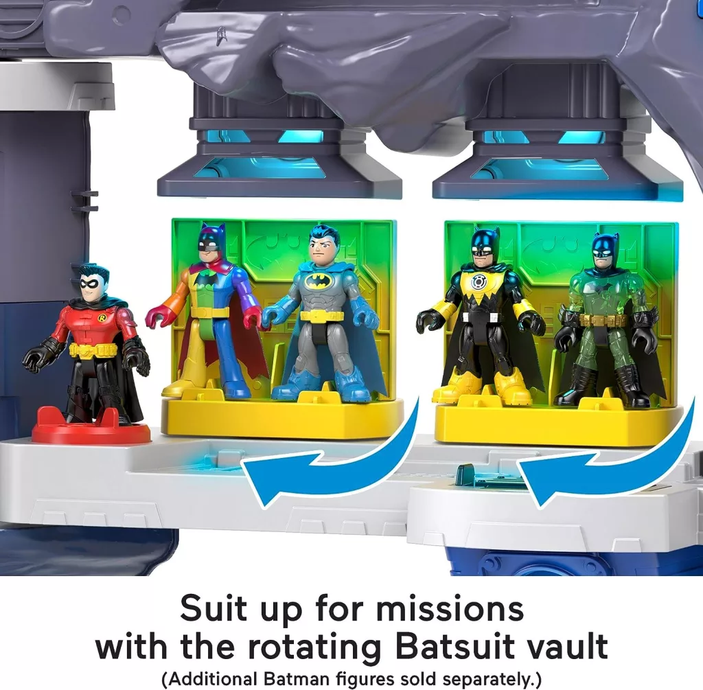 Imaginext DC Super Friends Batman Playset Super Surround Batcave with Lights Sounds  Phrases for Ages 3+ Years, 33 x 42 Inches (Amazon Exclusive)