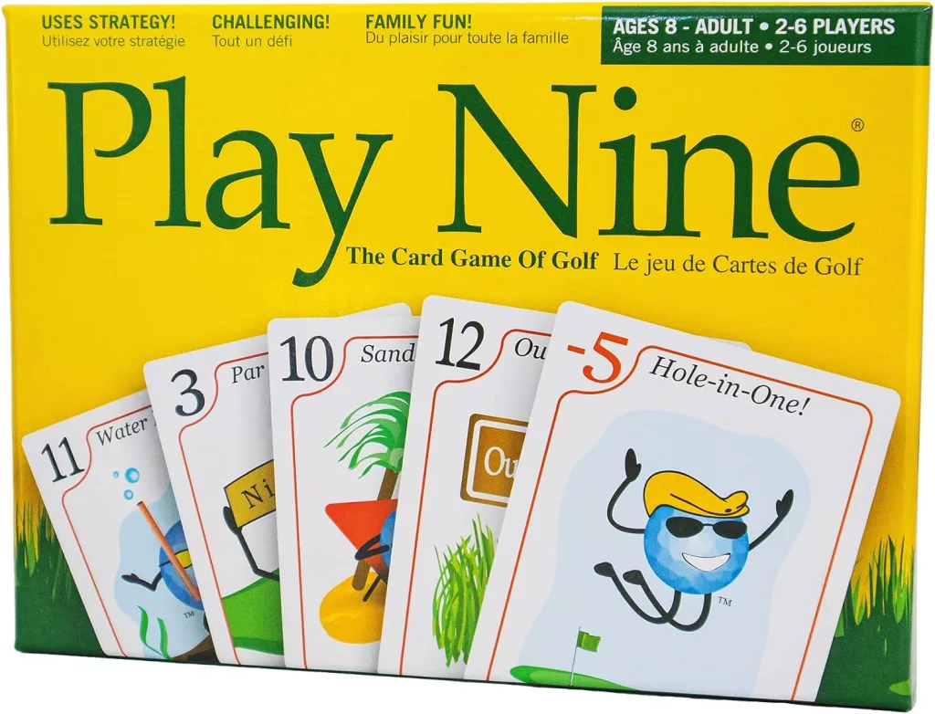 PLAY NINE - The Card Game for Families,Best Strategy Game For Couples, Fun Game Night Kids, Teens and Adults, The Perfect Golf Gift